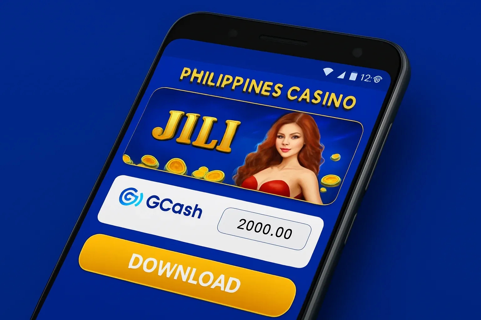 Philippine casino mobile app on Android with JILI UI and GCash payment