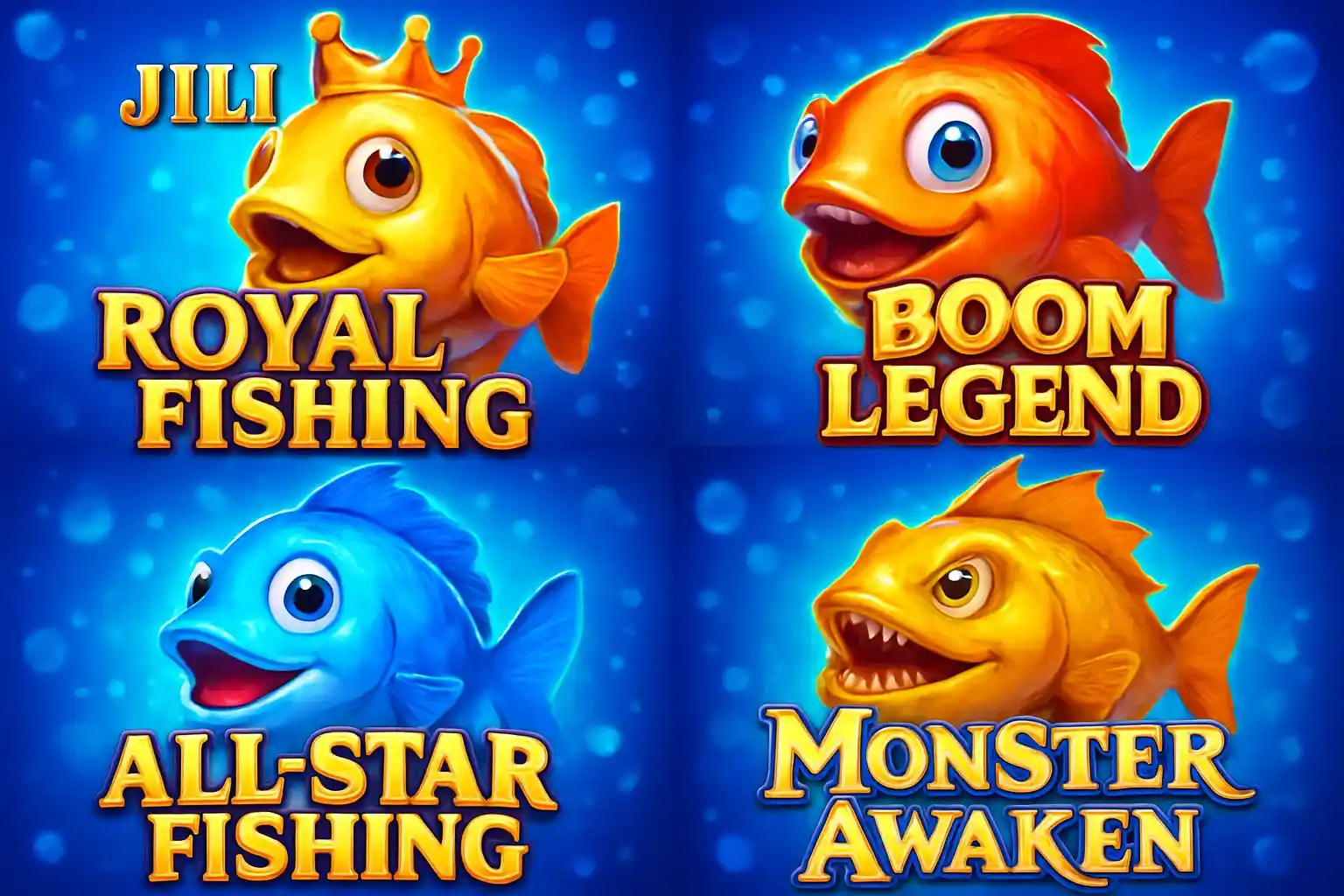 Grid of popular Philippine fishing game thumbnails in vibrant casino style