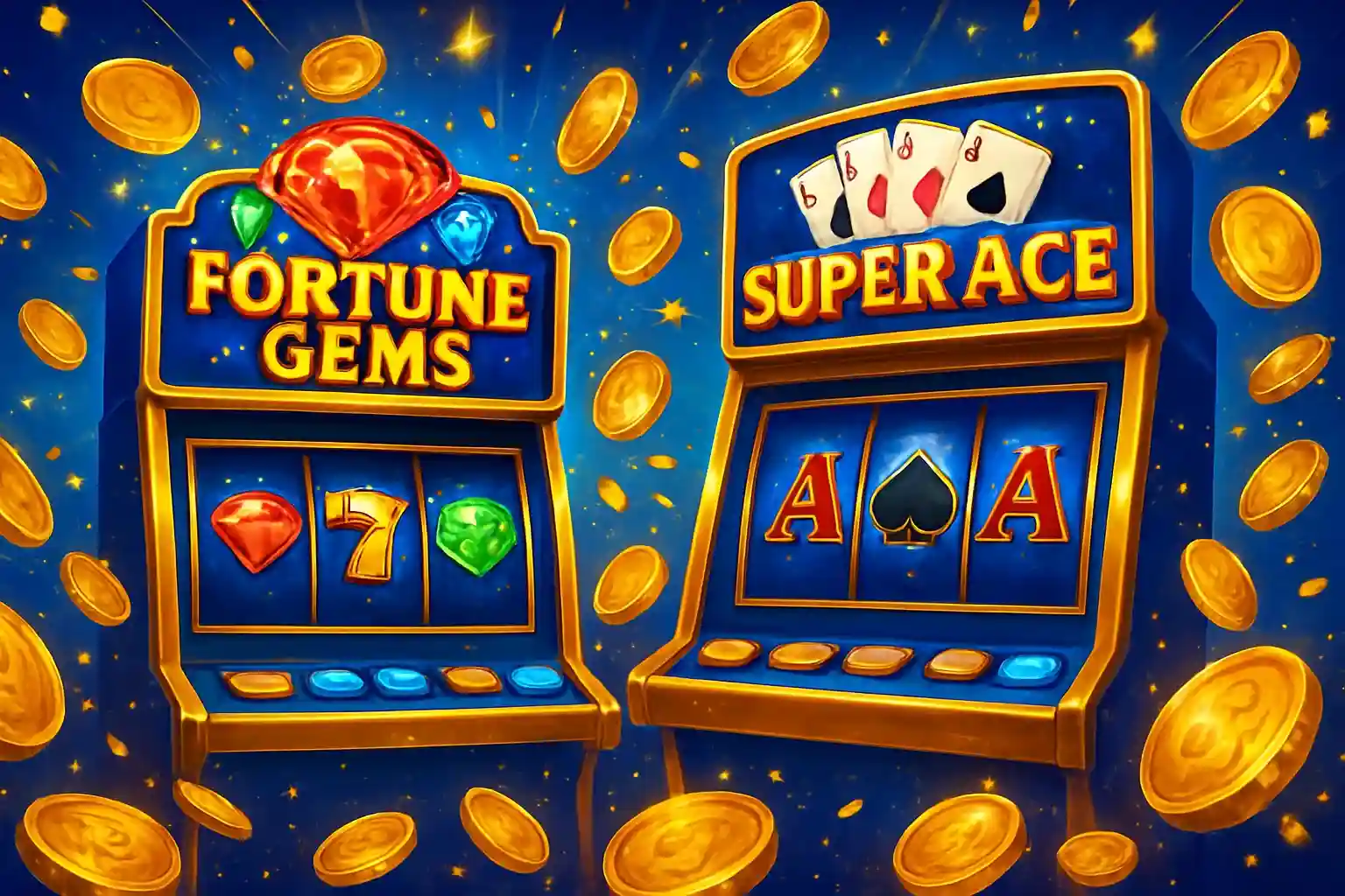 Bright Philippine casino slot machines with JILI symbols and exploding gold coins